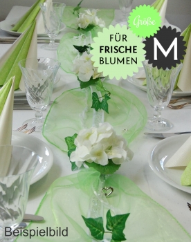 Fibula[Style] Komplettset "Hydrangea" weiß-grün für Frischblumen Größe M